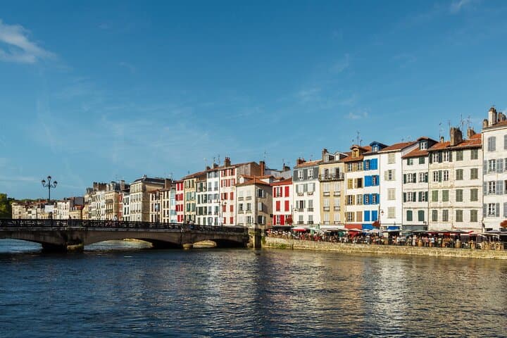 Quays de la Nive: The typical half-timbered houses of the Basque Country.