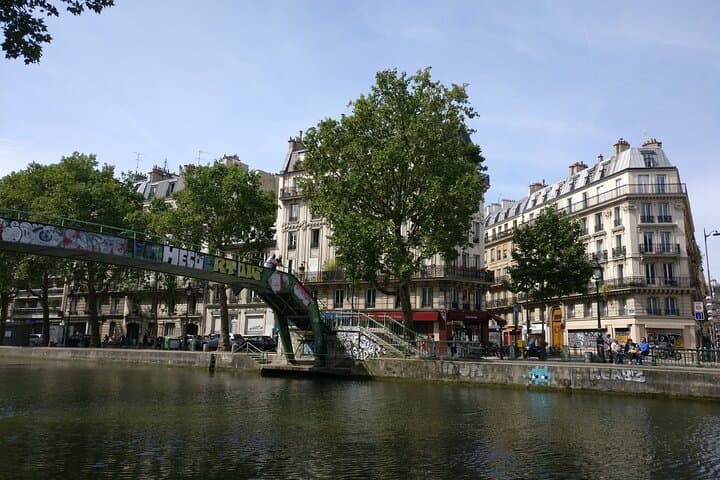 Historic gateways and locks of the Canal Saint-Martin in Paris