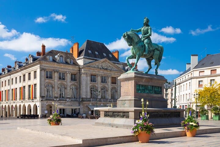 Place du Martroi: The monumental equestrian statue of Joan of Arc, liberator of the city.