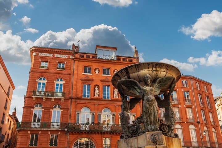 Place de la Trinité: The typical charm of a Toulouse square with its 19th century fountain and colourful facades.