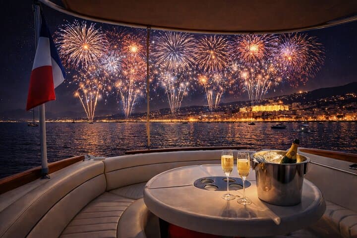 VIP evening Cannes Fireworks Private boat 6 pers