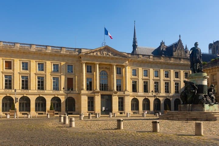 Place Royale: The elegance of classical architecture of the 18th century serving as a setting for the statue of Louis XV.