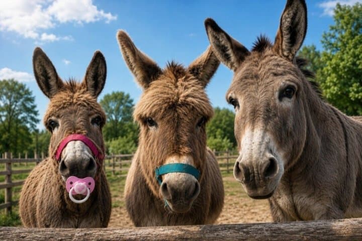 Donkey rides on foot