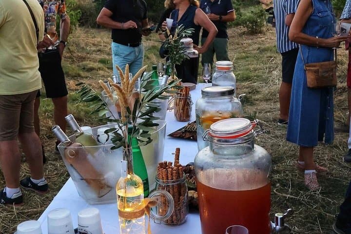 Elegant country dinner and moonlight ride