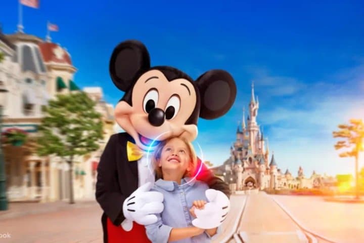 Disneyland Paris Theme Park Ticket with Round Trip Train Transfer