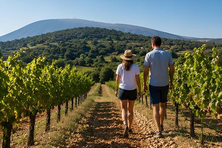 Route d'Orange secret route in the vineyards of Vaucluse