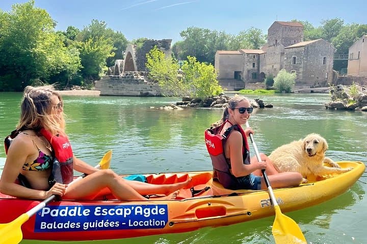 Guided kayak and paddle tour on the Herault