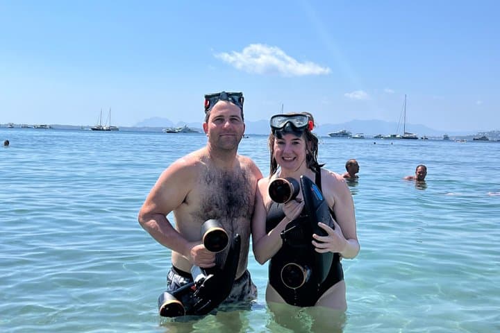 Cap d'Antibes: Scooter, Snorkeling and private Paddle.