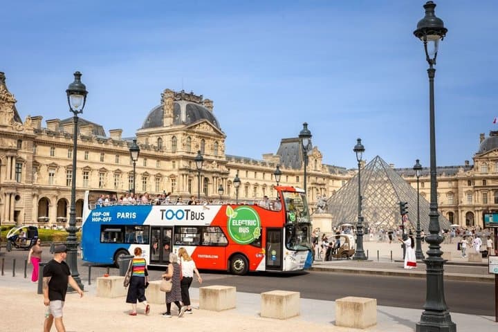 Paris Tootbus Hop-On Hop-Off Bus Tour (Optional Cruise)