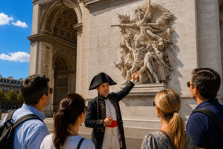 Around Arc de Triomphe with Napoleon Unique Tour By An Actor