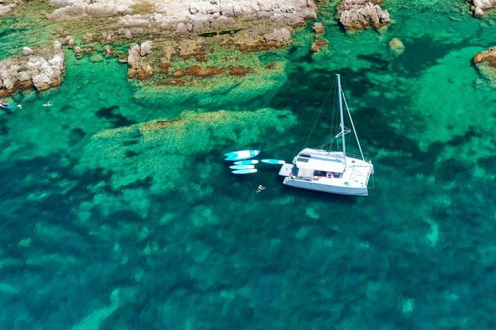 Half-day catamaran tour with paddleboarding