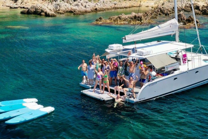Half-day catamaran tour with paddleboarding