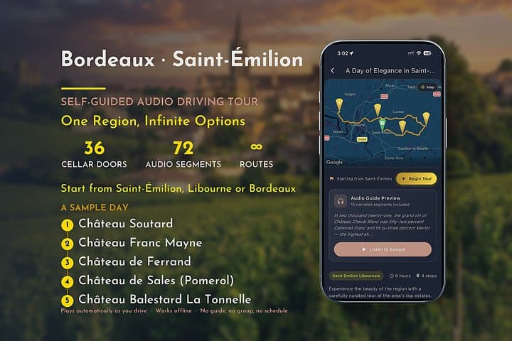 Bordeaux & Saint-Émilion Wine Tour: Self-Guided GPS Audio Guide