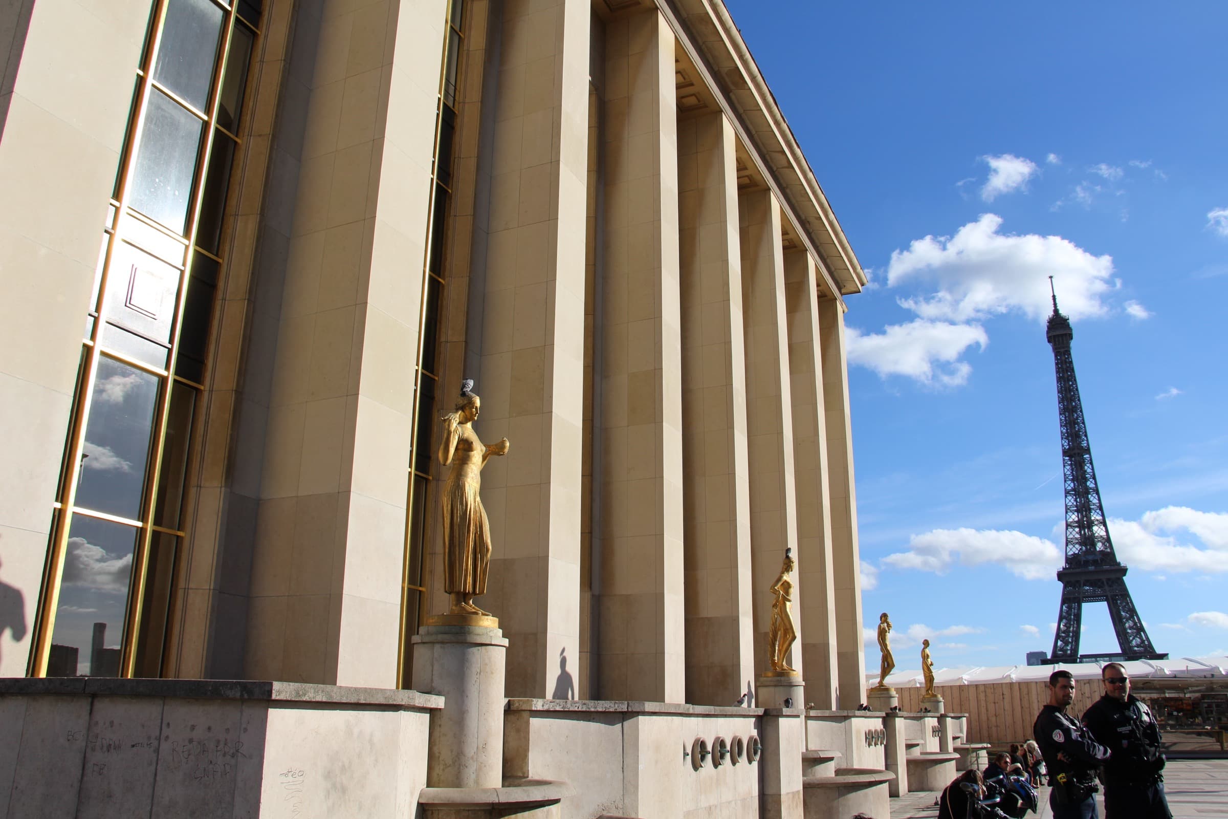 The Eiffel Tower seen from the Palais de Chaillot, Paris