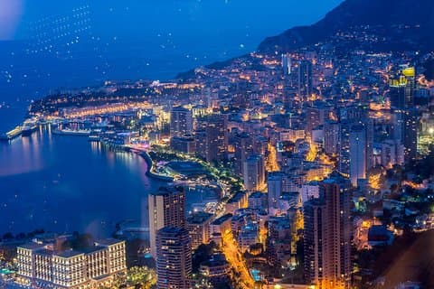 Monaco at night