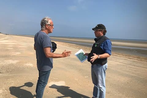 with Paul Walk on Omaha Beach