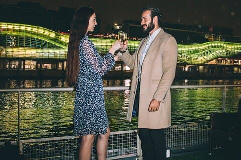 Champagne on the rooftop!