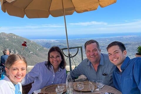 lunch on the terrace of a Provencal restaurant with one of the most beautiful panoramic views of the hinterland of the French Riviera