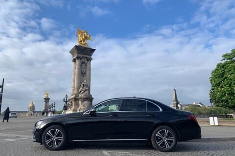 Our car on Alexander 3rd bridge