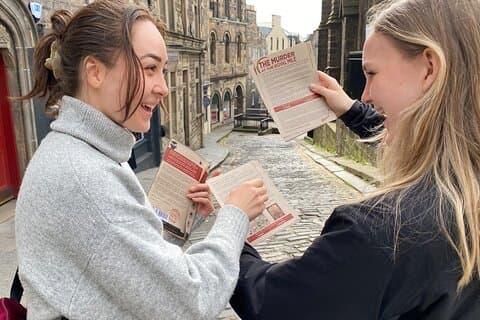 People enjoying mystery