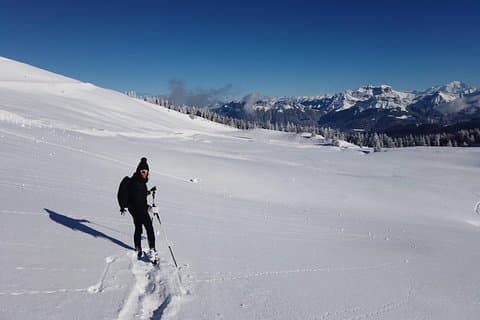 Snowshoeing trip near Annecy