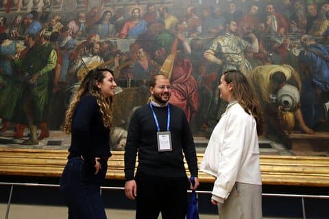 Group in the Mona Lisa room