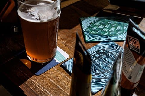 Hands On Block Print Workshop at a Nice Craft Brewery