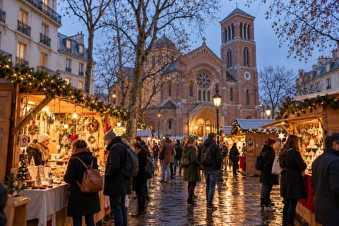Paris Montmartre Markets Coffee and Pastry Christmas Private Tour