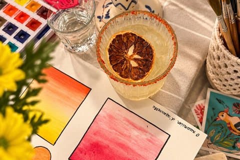 Paris Watercolor and Cocktails