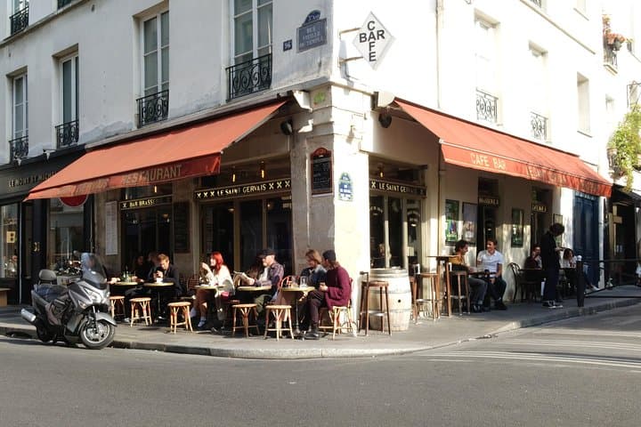 A café in the Marais