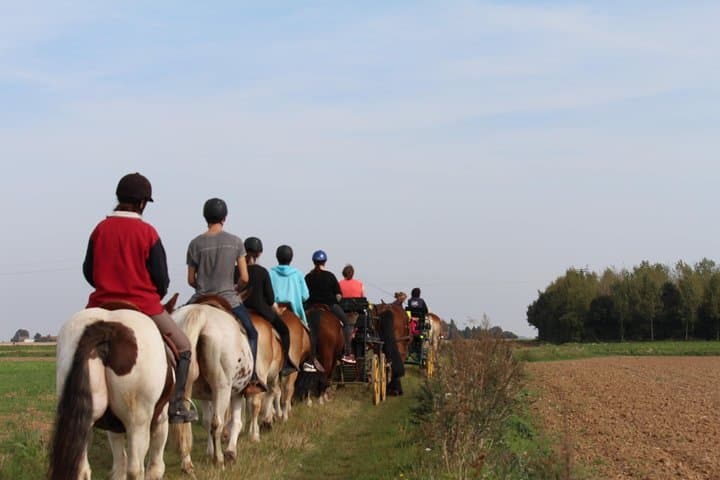 Horse riding in the French countryside between Paris and Lille