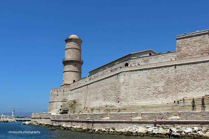 Fort St Jean created in the 12th century sits proudly at the entrance to the port