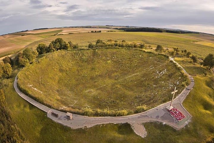 "Lochnagar Crater" is a huge landmine crater detonated on July 1st, 1916 at 07:30 am by the british tunneling companies