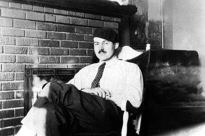 Hemingway at home in Paris 1926