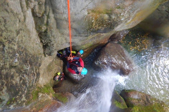 First canyoning in Grenoble in the Vercors