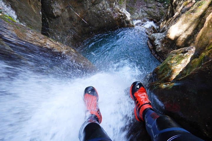First canyoning in Grenoble in the Vercors