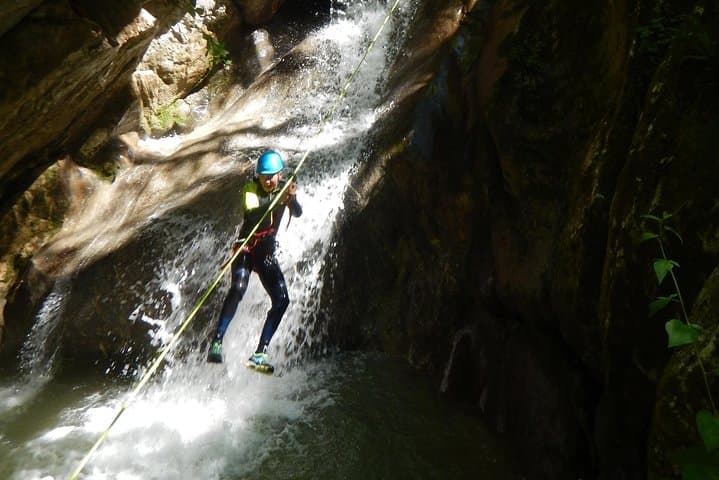 First canyoning in Grenoble in the Vercors