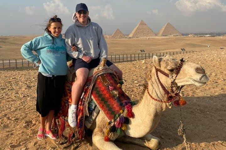 Camel Ride Trip at Giza Pyramids During Sunrise Or Sunset