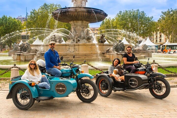 From Aix-en-Provence: 1-Hour Scenic Sidecar Tour on Cézanne Road