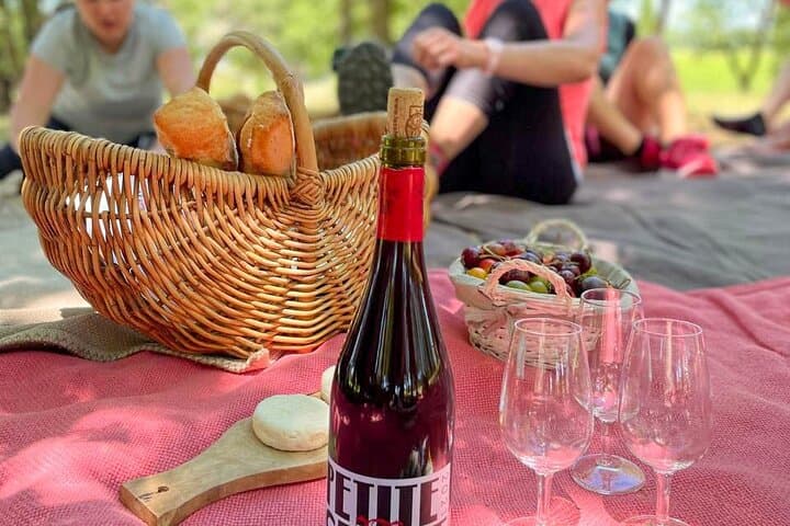 Gourmet picnic basket with local products