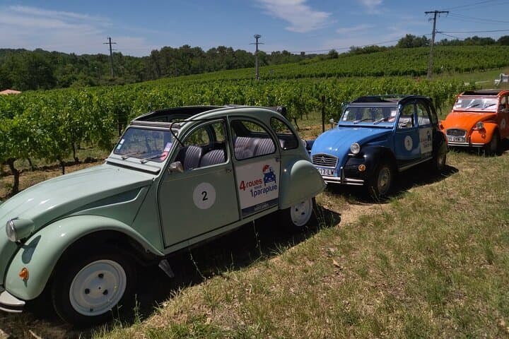 Saint-Emilion 7.5 hours Wine Tour+lunch in a Citroën 2CV from Bordeaux