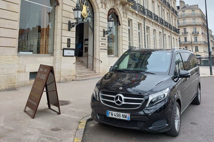 Private transfer from Dijon or Beaune to CDG Airport or Paris
