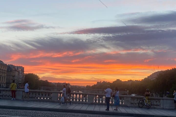 Sun set on a river bridge, this is amid the more beautiful moment of the day ..