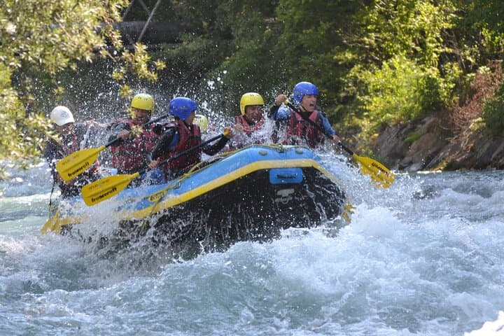 Rafting at the foot of Mont Blanc in Chamonix