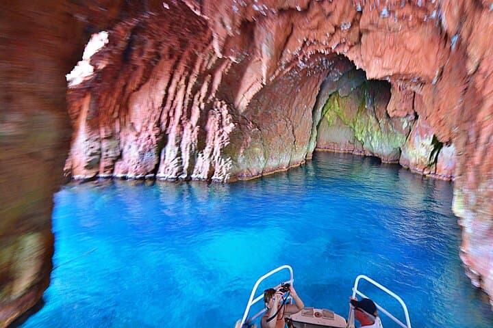 In the heart of a cave in Capo Rosso