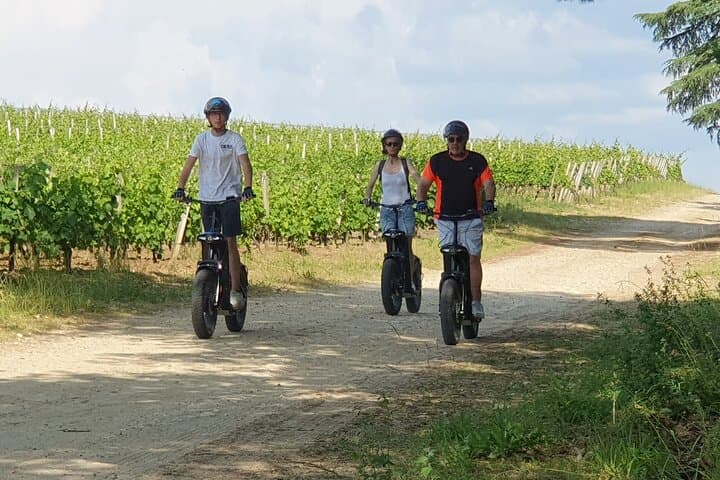 Off-road scooter tour tasting 2 wines in La Louvière