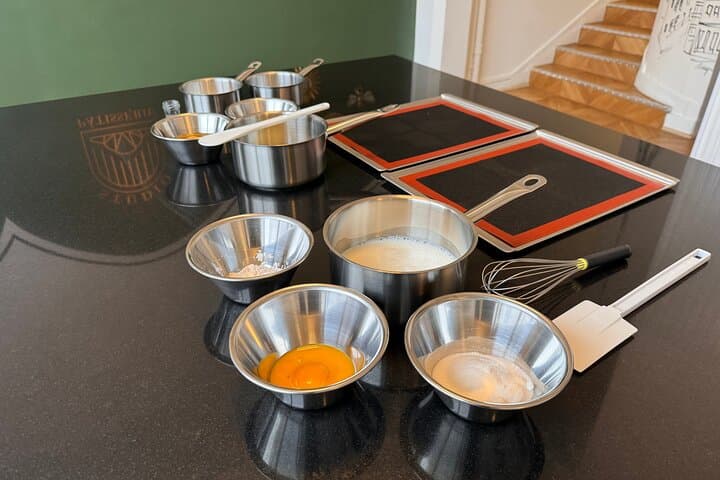 Mise en place for the baking class