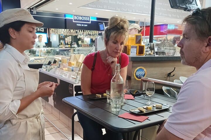 Cheese and wine tasting with clients