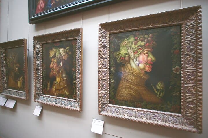 Louvre museum with small group