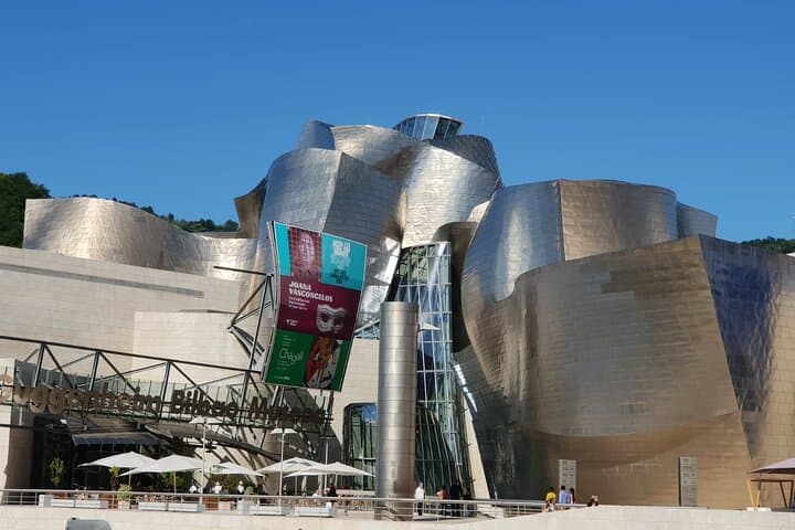 Bilbao, Guggenheim and Dragonstone from Biarritz